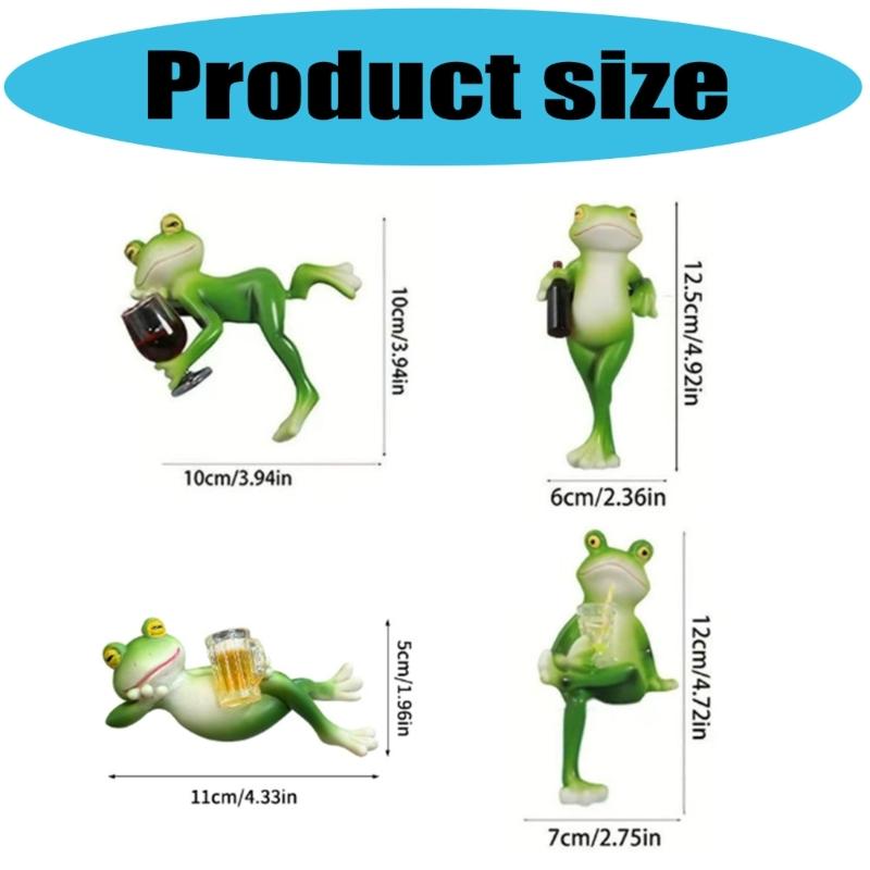 Frogs Statues Pot Huggers Decorations for Plant,Miniature Frogs Figurine Garden Decors Outdoor Plant Hangers Decors