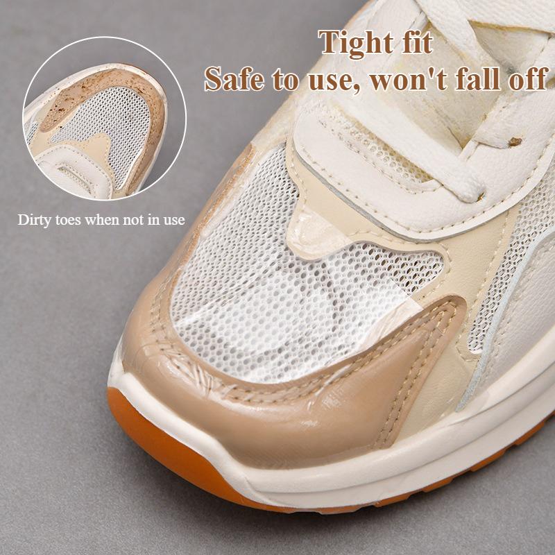 1Pack/30PCSToe Wet and Dirty Film Sneaker Rain Covers No Wet Shoes Transparent Waterproof Patch Shoes Cover Rain Waterproof