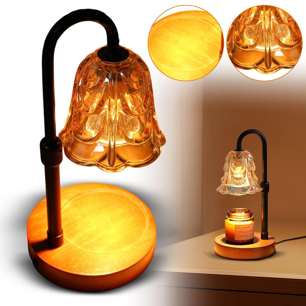 Vintage Style Wax Melt Lamp Simple Luxury Aroma Diffuser Table Lamp Adjustable Temperature Smokeless Wax Warmer Gift