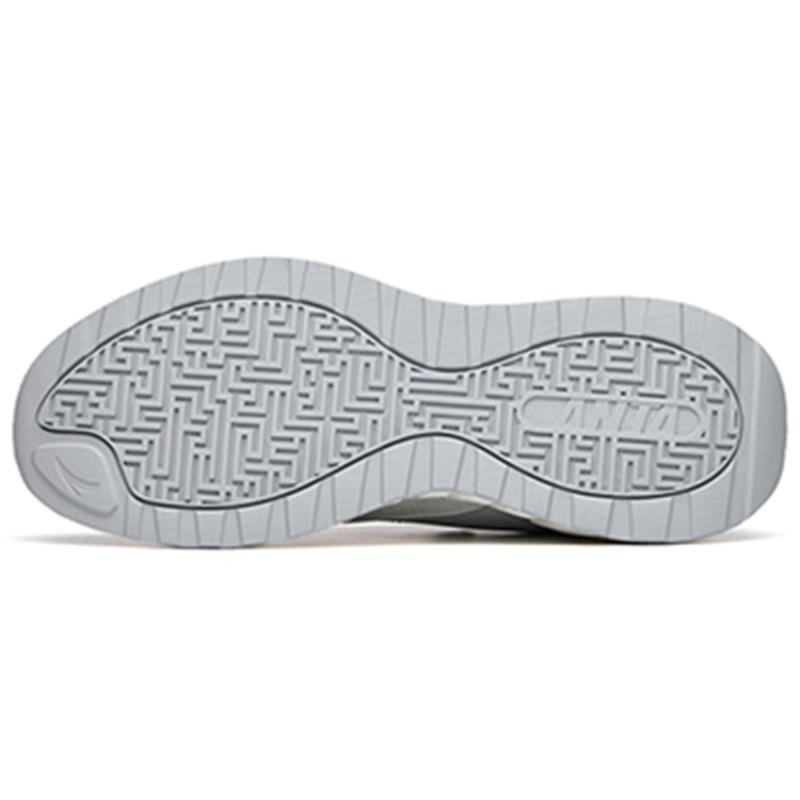 Anta Non-slip Wear-resistant Shock Absorption Low-Top Chunky Sneakers Men's White Gray Sneakers