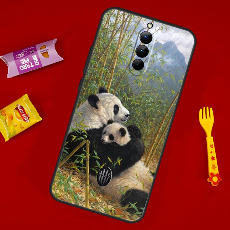 Cartoon Cute Panda Bear Case For ZTE Nubia Red Magic 10 Air 6 6S 7S For Red Magic 11 10 9 8 8S 9S 10S Pro Plus Cover