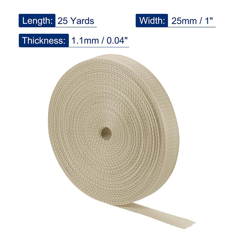25Yards 25mm Polypropylene Webbing Strap Belt Tape Heavyweight Strapping Band for Outdoor Camping Sewing Accessories Luggage