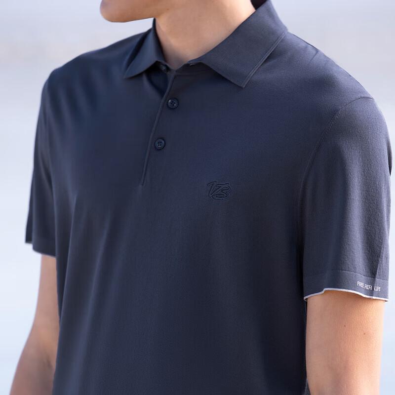 VICUTU Men's Short Sleeve Knit Polo Shirt