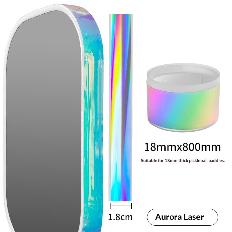 Laser Pickleball Paddle Protection Tape Paddle Head Edge Guard Racket Edge Curved Frame Protection Laser Tape For Sports Pad