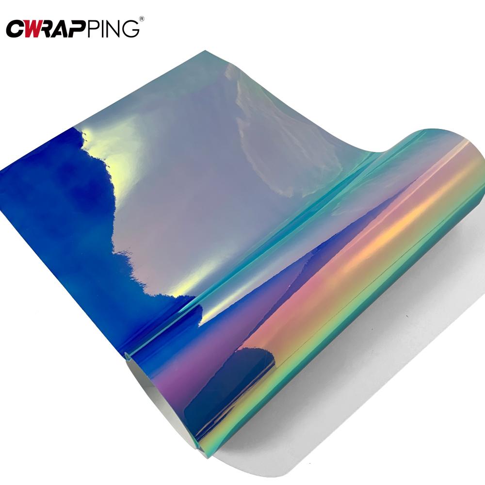 Regenbogen Galvanisieren Blaue Folie Wasserdicht Motorrad Klebe Vinylpapier für Auto Folie Auto Tuning Zubehör Auto Motorräder