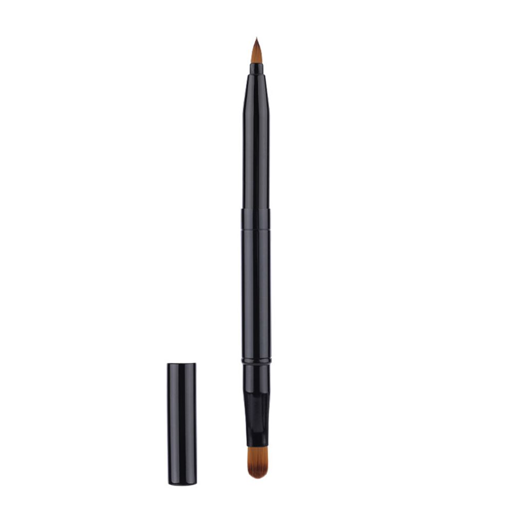 Portable Dustproof Make Up Tool Double Head Retractable Lip Gloss Wands Lipstick Applicators Lip Brush Cosmetic Brush