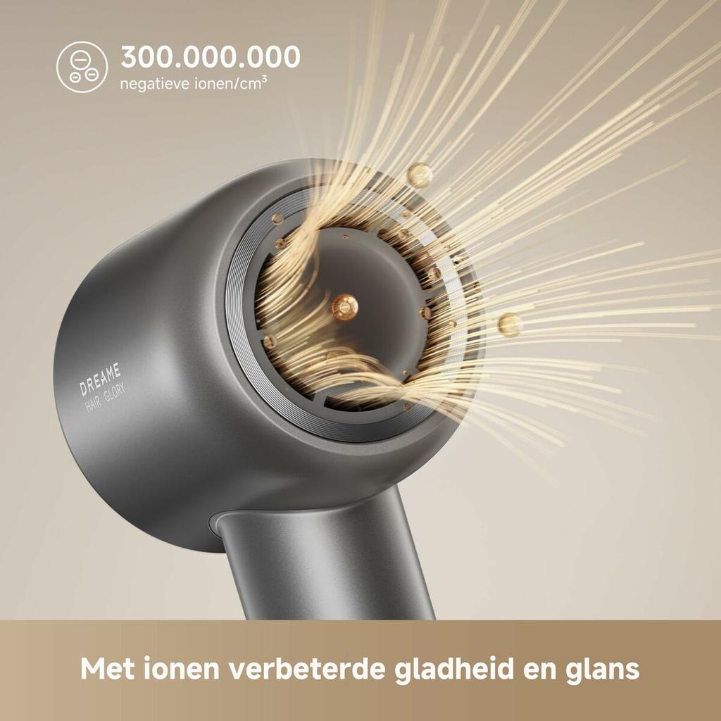 Hair Dryer Dreame Glory Mix 1600 W Black, Ionic, Overheat Protection