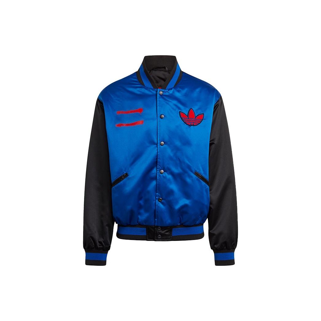 Adidas Originals Trefoil Run-DMC Collegiate Логотип с принтом, спортивная куртка с цветными блоками, мужская верхняя одежда, синий GN5931 M