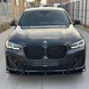 MP Style Gloss Black Front Bumper Lip Splitter For BMW X3 G01 X4 G02 IX3 G08 25d 30d M40i M40d M Sport 2022-2024 Facelift Tuning