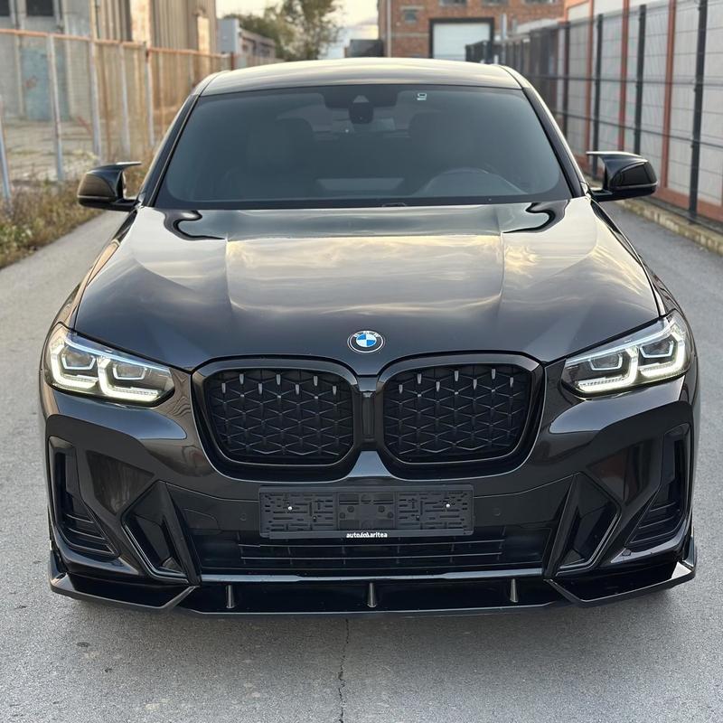 MP Style Gloss Black Front Bumper Lip Splitter For BMW X3 G01 X4 G02 IX3 G08 25d 30d M40i M40d M Sport 2022-2024 Facelift Tuning