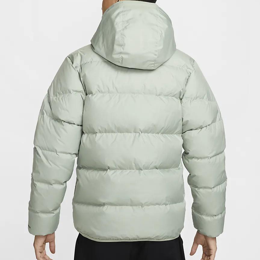Nike Solid Color Zipper Hooded Fashion Versatile Long Sleeve Jacket Down Coat Men jackets Light-Gray HQ0897370
