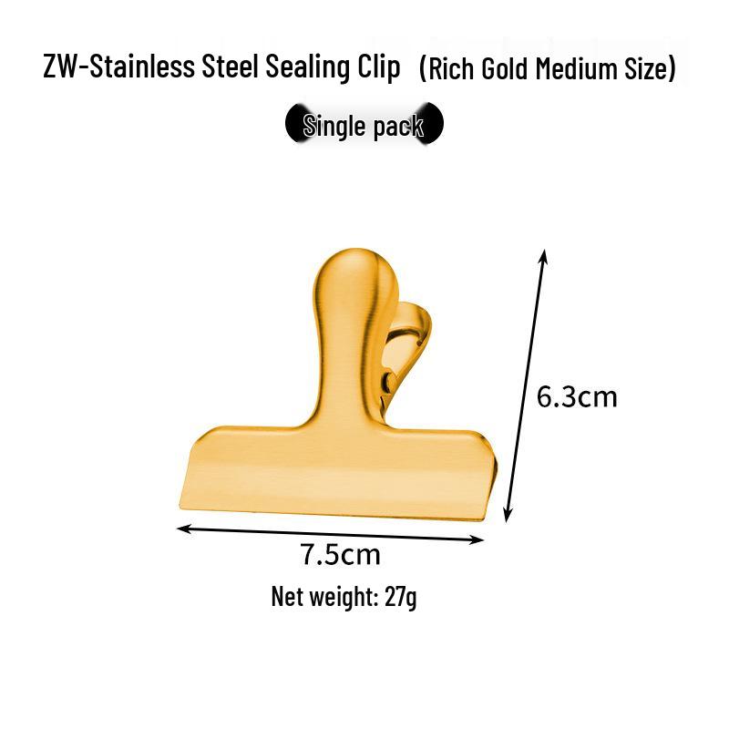 Hongjunda Stainless Steel Kitchen Tongs and Food Sealing Clip Set