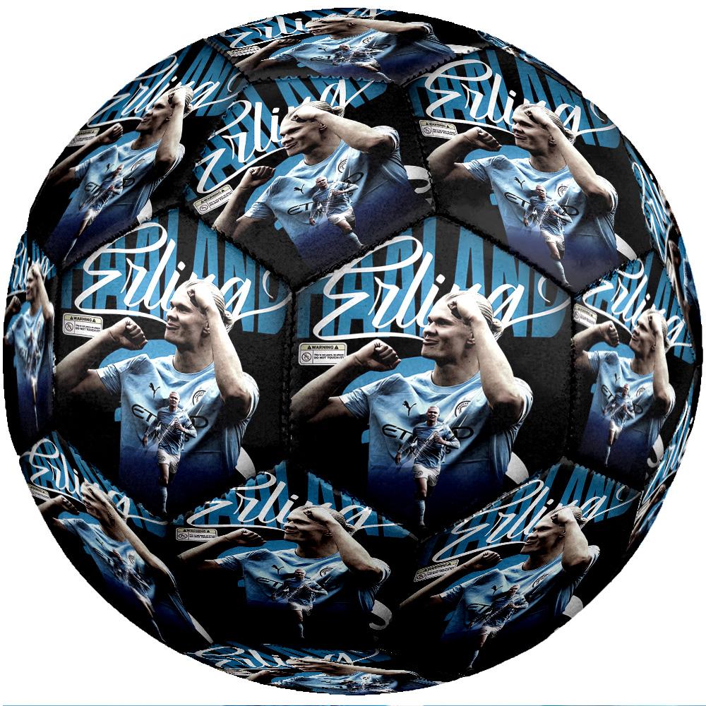 Erling Haaland Theme Soccer Ball Size 5 Soccer Ball Soft Touch Professional Training Football for Outdoor Sports