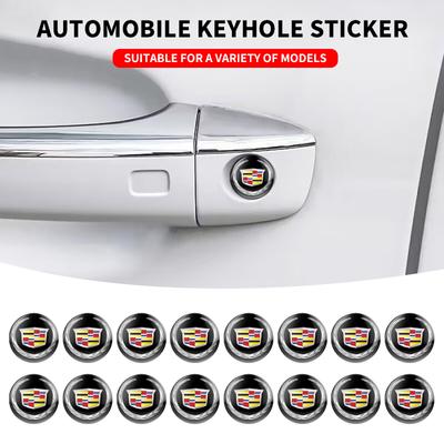 2/5/10Pcs 15mm Car Lock Keyhole Stickers Decoration Protection for ATS BLS CT4 CT5 CTS EXT ESCALADE SRX XT4 SLR XTS