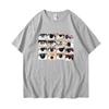 Augenmuster, personalisiertes Rundhals-T-Shirt im Harajuku-Stil, 2D-Druck, Unisex-T-Shirts für Herren und Damen