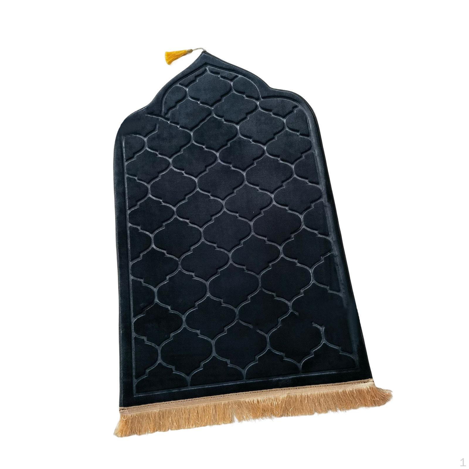 

Flannel Prayer Mat Portable Area Rugs ,Worship ,Floor Carpet ,Irregular Blanket for Men and Green Gray