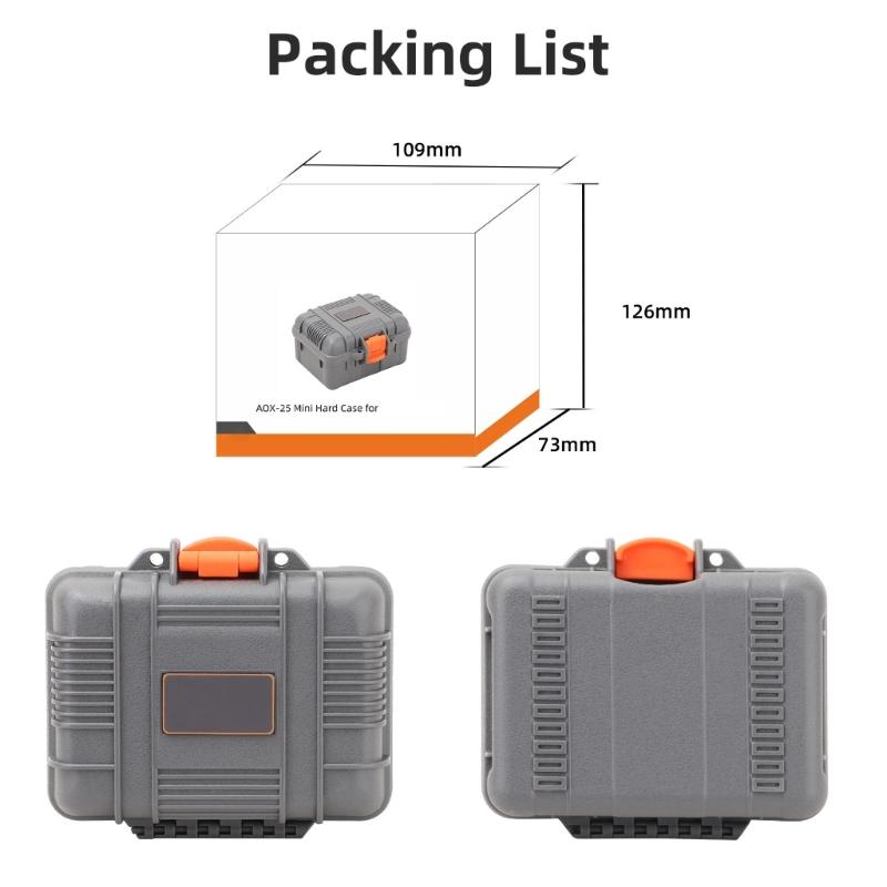 Wodoodporne, odporne na wstrząsy i zgniatanie, twarde etui ochronne do przechowywania akcesoriów fotograficznych, kompaktowa, lekka konstrukcja