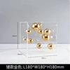 Creative Square Acrylic Cover Sphere Decoration Living Room Porch Cabinet Crafts Ornament Modern Clear Acrylic Square Home Decor