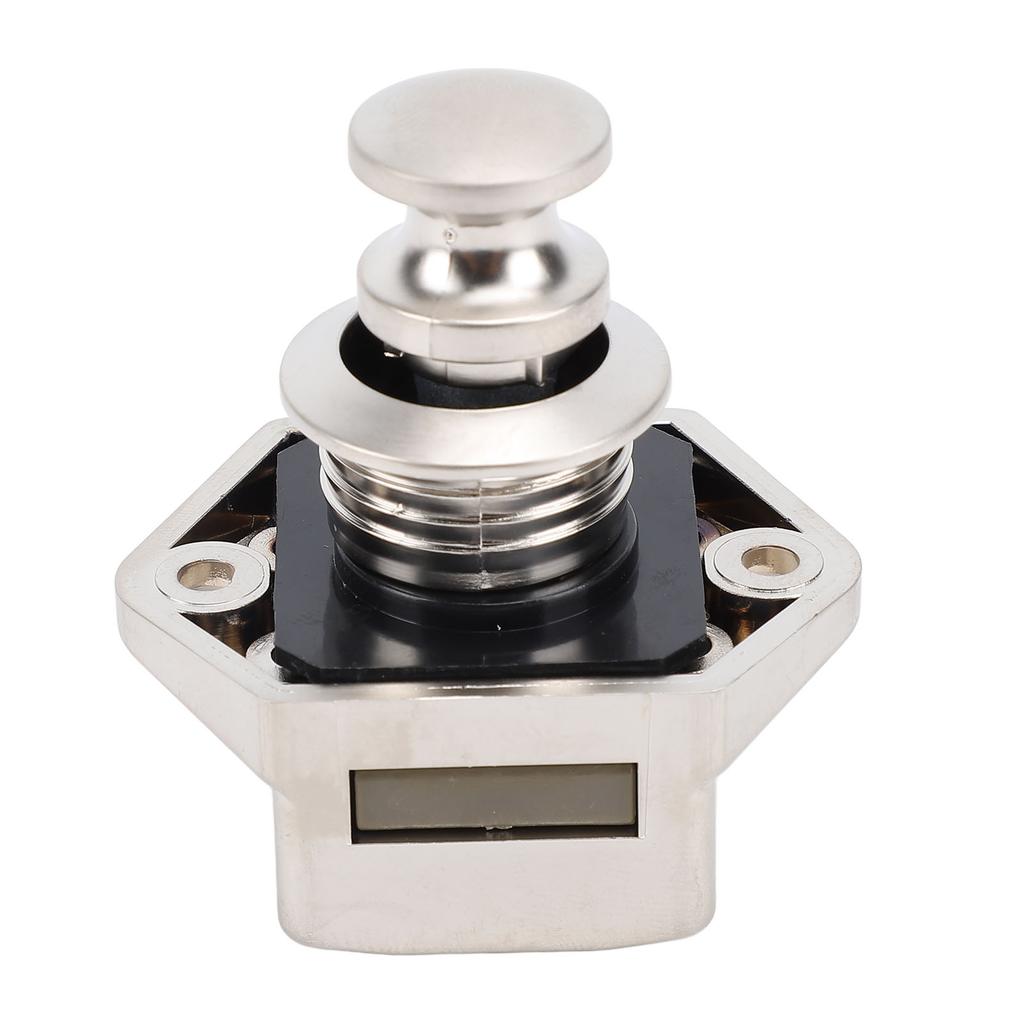Push Button Latch Keyless Convenient Enhanced Security Easy Installation for RV Yacht Motorhome Caravan Chrome