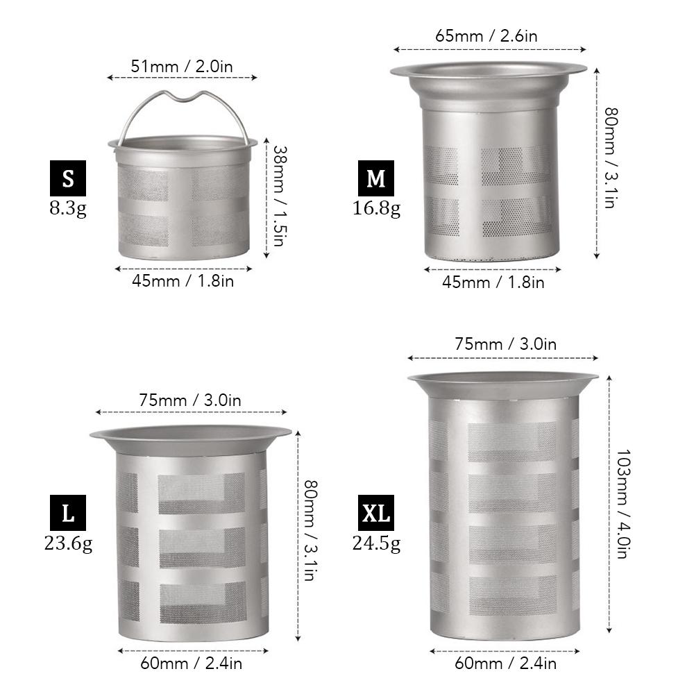 Tee-Ei aus Titangeflecht, für Teekanne, Wasserkocher, Tasse