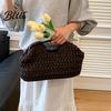 Bolso de Mano de Paja Natural Bolso Grande Tejido para Mujer