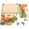 Double-Layer Wooden Jigsaw Puzzle: Children's Educational Cartoon Toy with Base for Early Education and Kindergarten Gift