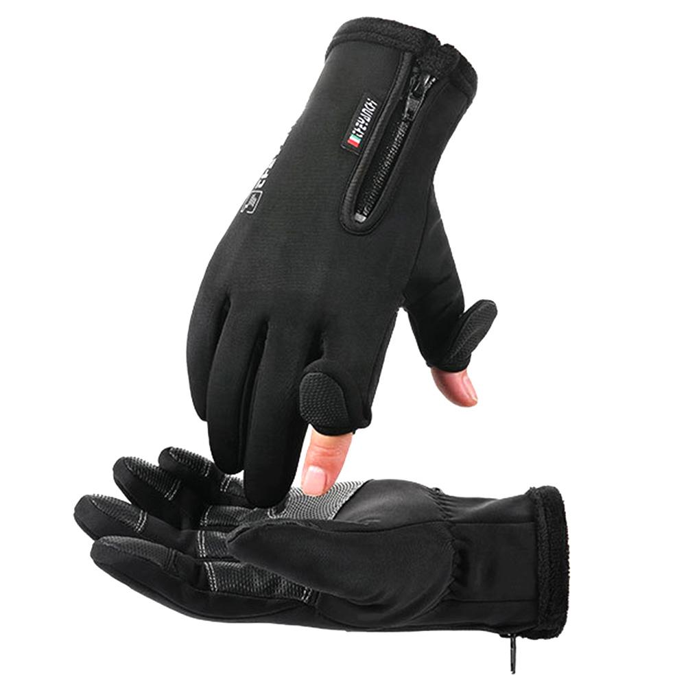 Winter Warm Touch Screen Gloves Outdoor Windproof Waterproof Cold-proof Gloves Men Driving Cycling Fishing Ski Gloves