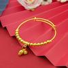 Two Lives Joy: Women's Ethnic Style Lotus Pod Pull-Open Bracelet - Electroplated Real Gold, Trendy Light Luxury Fashion Jewelry.