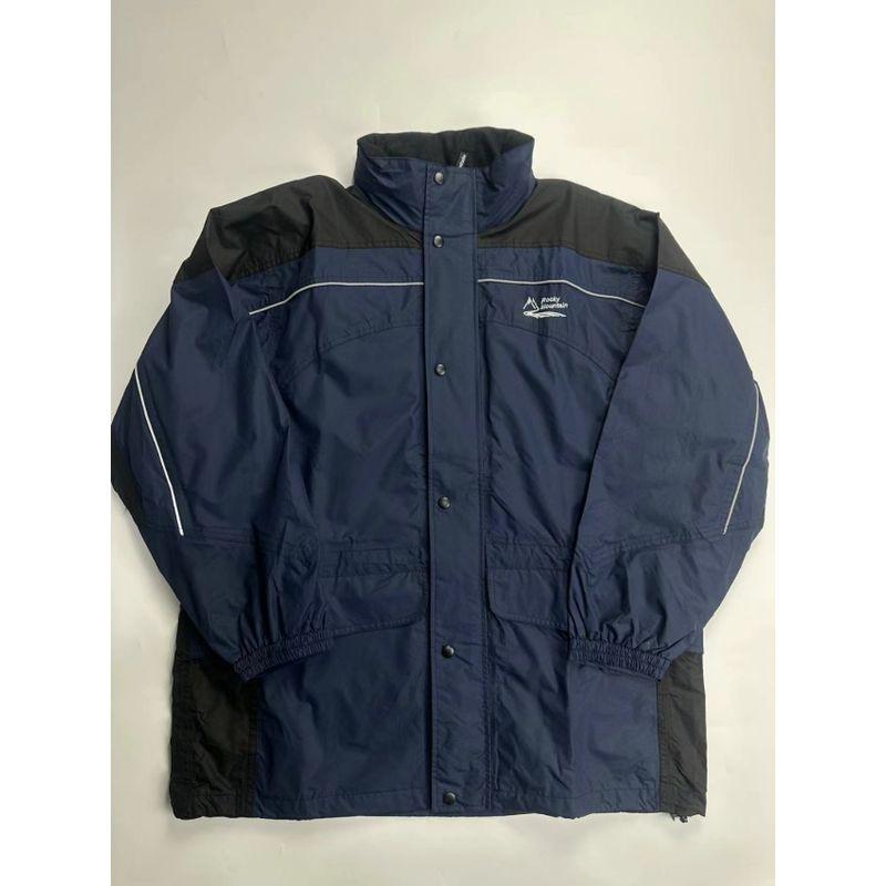 

European and American Single Men Spring & Fall Outdoor Windproof Waterproof Jacket Loose Plus Size Color Matching Multi-Pocket Cargo Jacket Coat Dark blue chest letter random XL