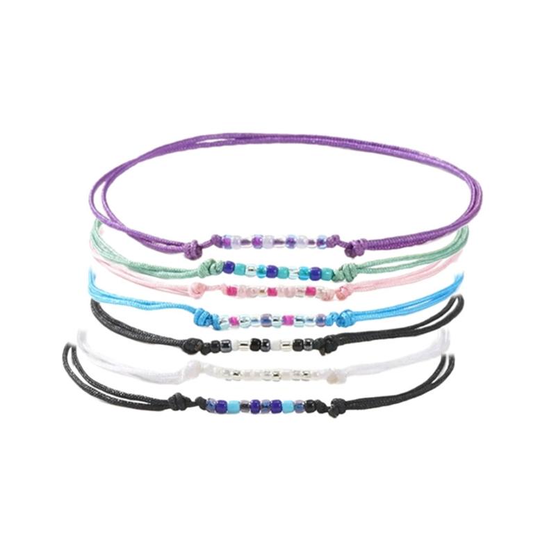 7Pieces Handmade Colorful Woven Bracelets Adjustable Size Wristband for Fashion Enthusiasts and Unique Style Lovers