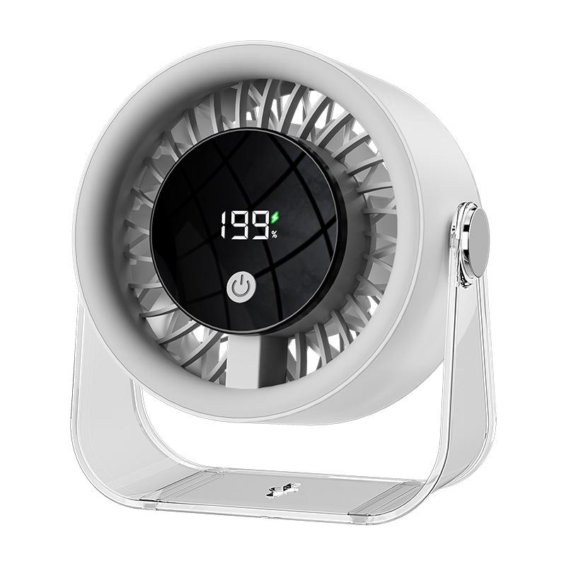 High-Speed Rechargeable Turbo Fan - Wall-Mounted, Desktop, Outdoor, and Kitchen Use. 17x9.1x18.2 cm