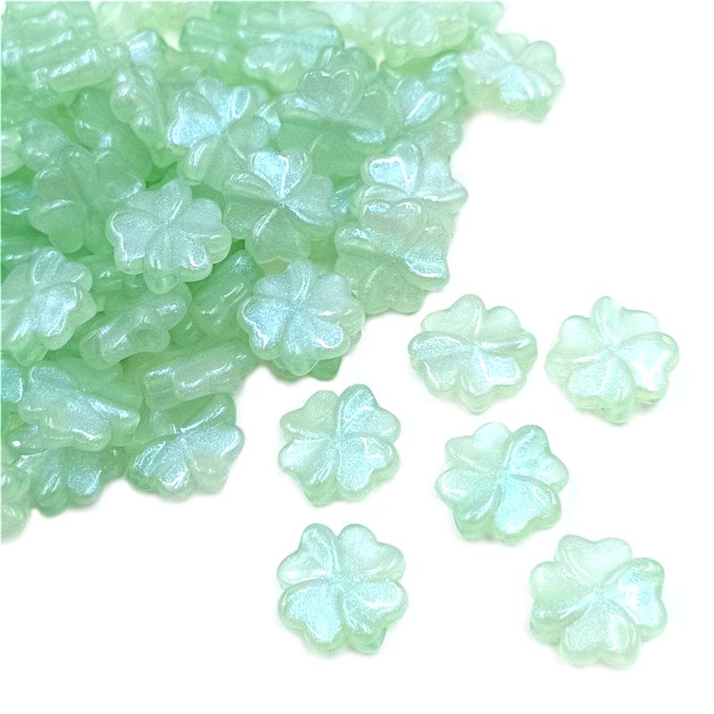 For Handmade Acrylic Loose Beads Jewelry Making DIY Jewelry Accessories Fluorescent Clover Beads 10pcs Peandants  Beads
