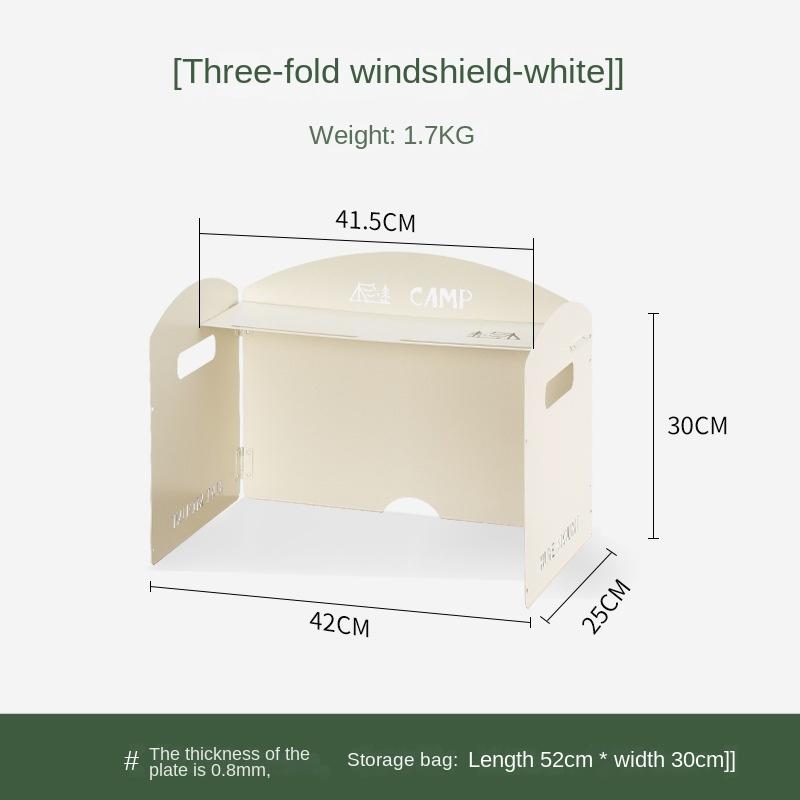 Outdoor Windshield Portable Gas Stove Windshield Stove Gas Stove Enclosure Camping Thickened Furnace End Ring Folding Windproof Board