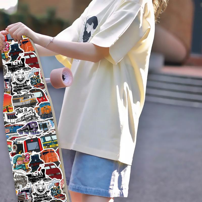 

Cartoon Train Stickers High Speed Rail Fun Diy Toys Gift Decorative Decal For Scrapbook Junk Journals Laptop Bottle Waterproof