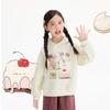 Girls' Cute Cartoon Print Hooded Pullover Sweatshirt
