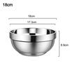 316 Stainless Steel Stainless Steel Bowls Double-layer Thick Durable Soup Rice Bowls Double-walled Insulated Bowl Kindergarten