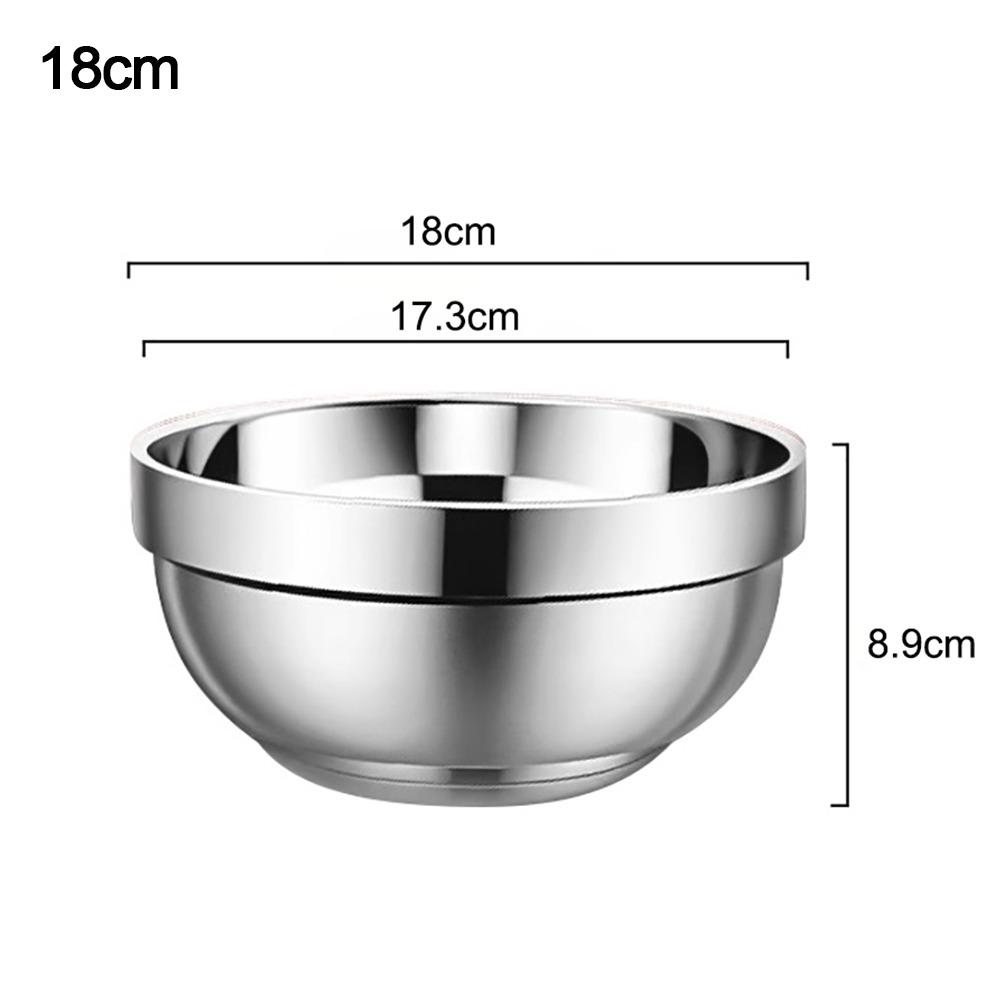 316 Stainless Steel Stainless Steel Bowls Double-layer Thick Durable Soup Rice Bowls Double-walled Insulated Bowl Kindergarten