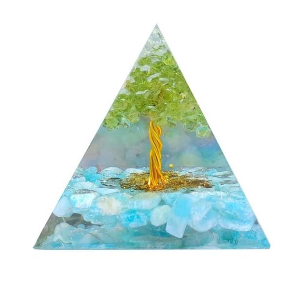 Baum des Lebens Orgonit Chakra Pyramide Gesunde Kristalle Energie Reiki Multiplikator Amethyst Meditation Glück Reichtum Stein