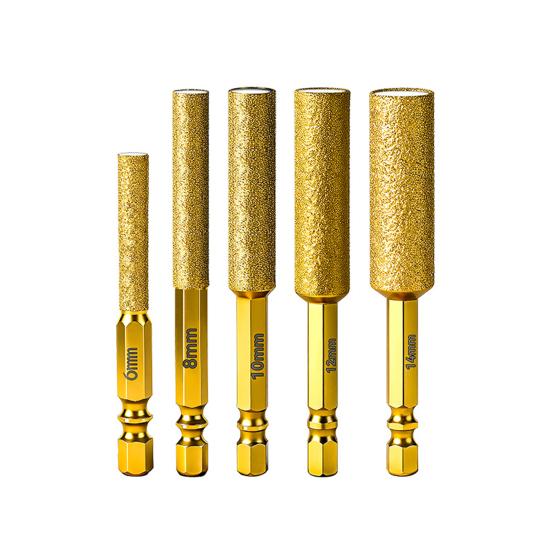 Diamond Tile Drill Bit Set with Cooling Wax Core Drilling Marble Granite Glass Concrete Anti-Slip Hex Shank Tile Drilling Tool