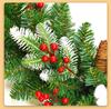 Christmas Glimmer: Garland Set for Tree, Window, and Fireplace with Flocked Leaf Ornaments