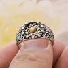 Vintage Cross Flower Thai Silver Female Ring Wholesale Jewelry for Women Christmas Gifts Cheap
