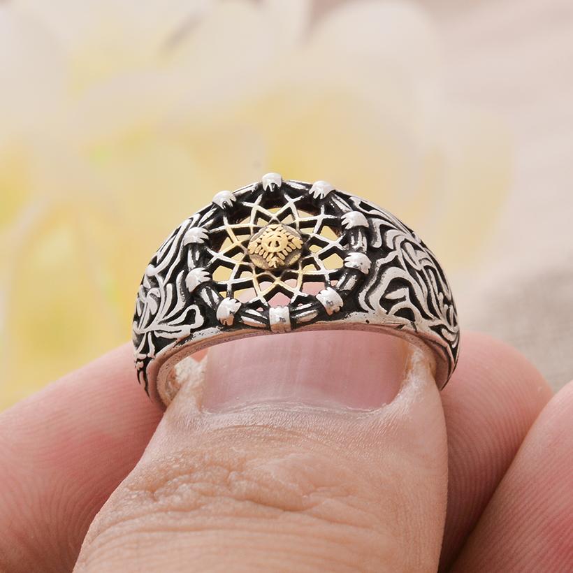 

Vintage Cross Flower Thai Silver Female Ring Wholesale Jewelry for Women Christmas Gifts Cheap resizable