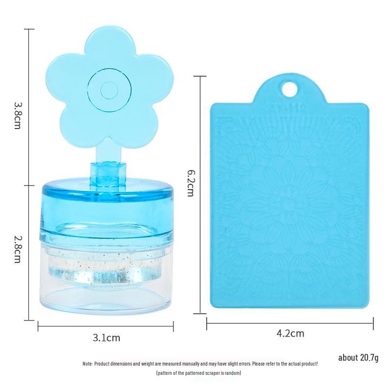 Large Silicone Nail Art Stamp with Lid - Single/Double Head French Design DIY Stamping Tools
