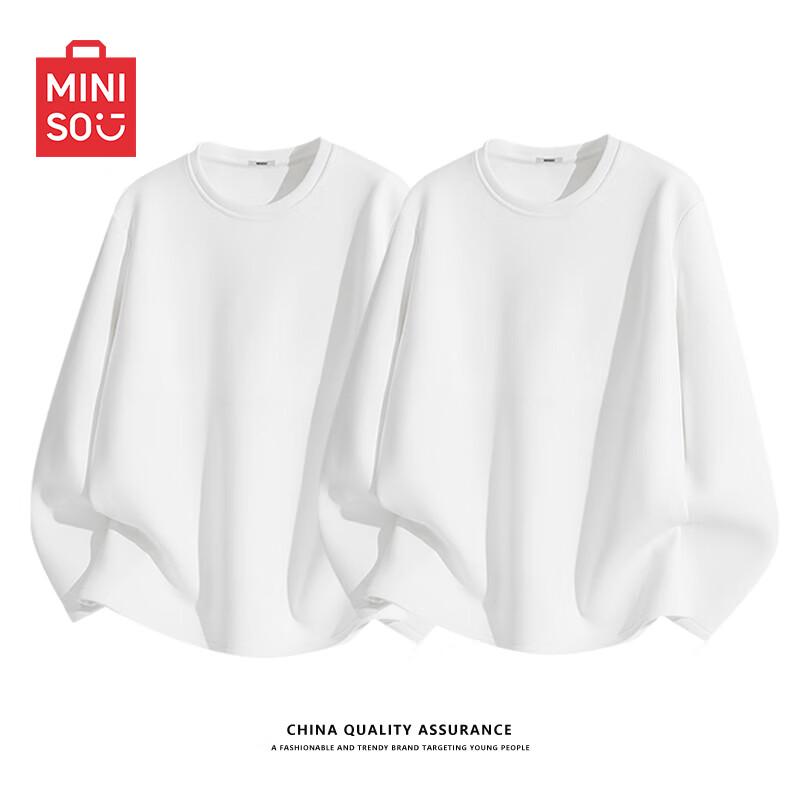 MINISO Men's Fleece-Lined Long Sleeve Thermal T-Shirt