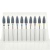 10pcs Manicure Ceramic Nail Drill Bits Set Removing Gel Varnish Drill Manicure Machine Pedicure Nail Bits for Electric Drill