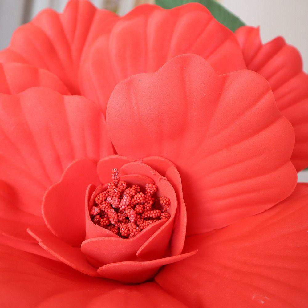 New 50cm PE Artificial Peony Giant Window Display Simulation Peony Flower Background Wall Decoration Photo Props Fake Flowers