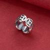 Chinese Style S925 Sterling Silver Large Hole Coin Spacer Wheel Beads for DIY Jewelry Making - Bracelet and Necklace Accessories.