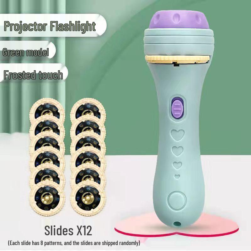 Available Children's Cognitive Cartoon Animal Projector Flashlight for Early Education