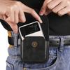 Luxury Leather Belt Clip Phone Case Men Waist Bag Cover For Samsung Z Flip6 Flip5 Moto Razr Oppo Vivo Tecno Honor Galaxy Flip 6 5 4 3 5G Holster Pouch