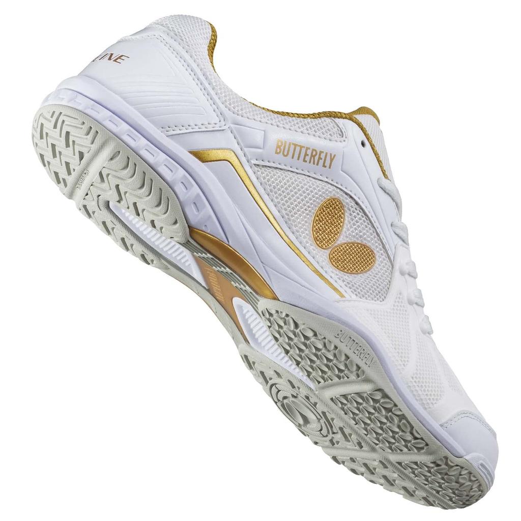 Butterfly Resoline Refornes Table Tennis Shoes 93620 Size Cm White/Gold, 27.5